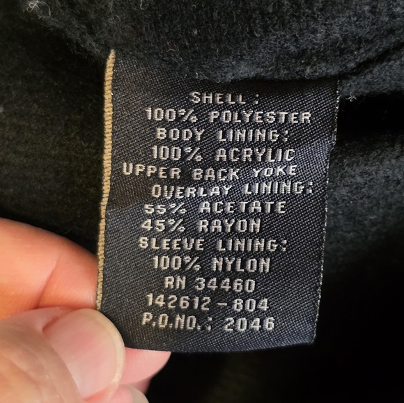 London Fog Black Hidden-Button Overcoat XL Regular Men's Classic Lined Jacket - Picture 13 of 13